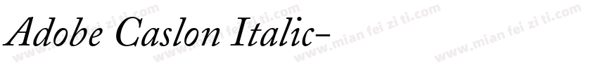 Adobe Caslon Italic字体转换